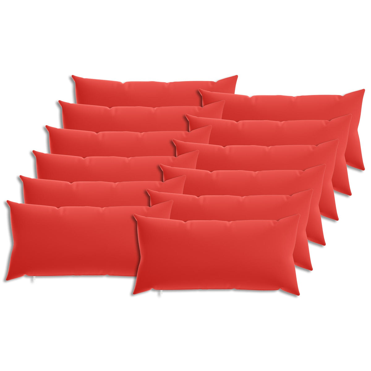 vidaXL Cushion with Pillow HEERLEN 12 pcs Red Polyester