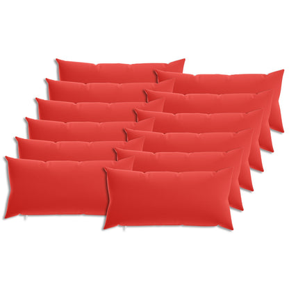 vidaXL Cushion with Pillow HEERLEN 12 pcs Red Polyester