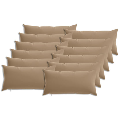 vidaXL Cushion with Pillow HEERLEN 12 pcs Taupe Polyester