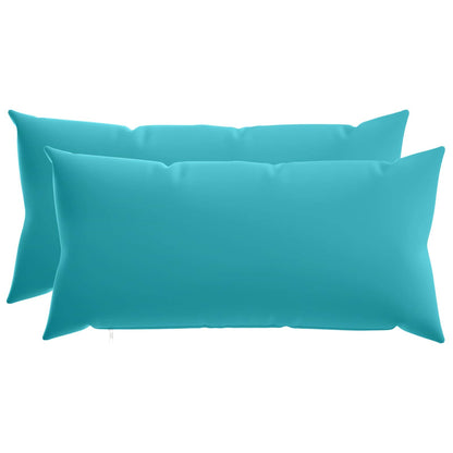 vidaXL Cushion with Pillow HEERLEN 2 pcs Turquoise Polyester