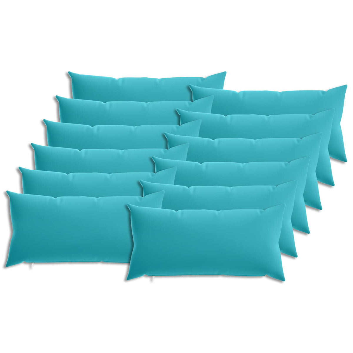 vidaXL Cushion with Pillow HEERLEN 12 pcs Turquoise Polyester