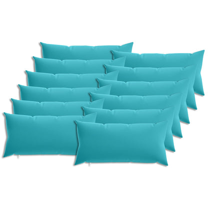vidaXL Cushion with Pillow HEERLEN 12 pcs Turquoise Polyester