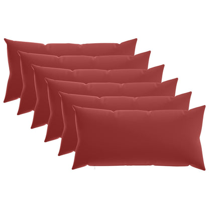 vidaXL Cushion with Pillow HEERLEN 6 pcs Wine Red Polyester