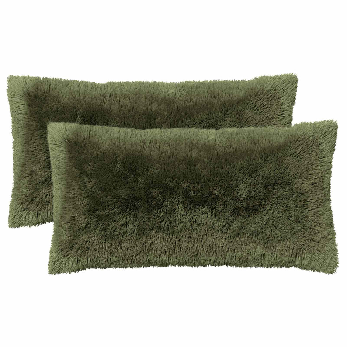 vidaXL Cushion with Pillow HEERLEN 2 pcs Green PV Fleece