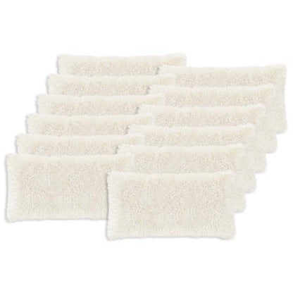 vidaXL Cushion with Pillow HEERLEN 2 pcs White PV Fleece