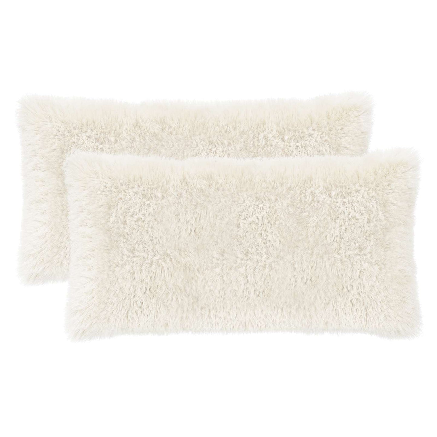 vidaXL Cushion with Pillow HEERLEN 12 pcs White PV Fleece
