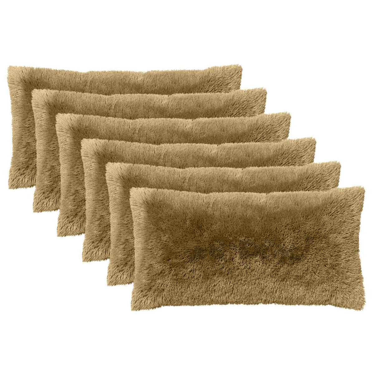 vidaXL Cushion with Pillow HEERLEN 6 pcs Light Grey PV Fleece