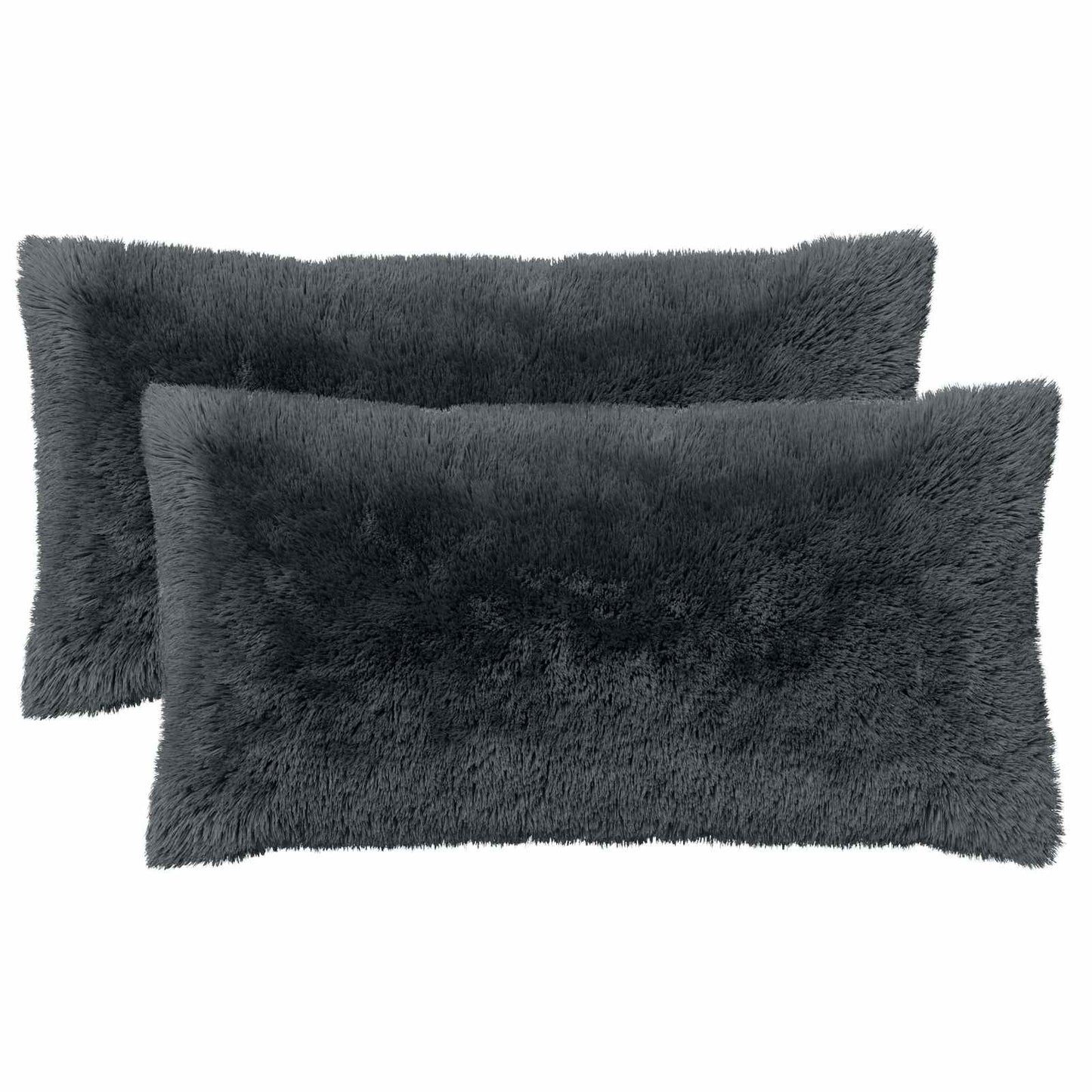 vidaXL Cushion with Pillow HEERLEN 2 pcs Anthracite PV Fleece