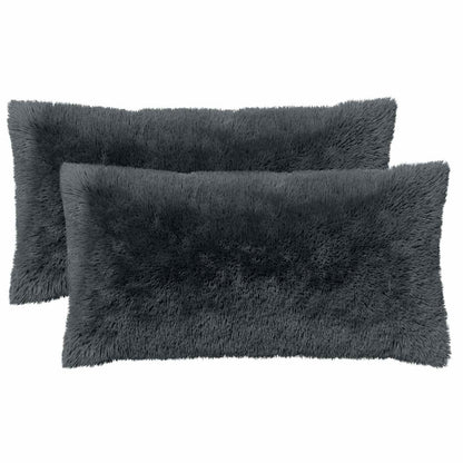 vidaXL Cushion with Pillow HEERLEN 2 pcs Anthracite PV Fleece