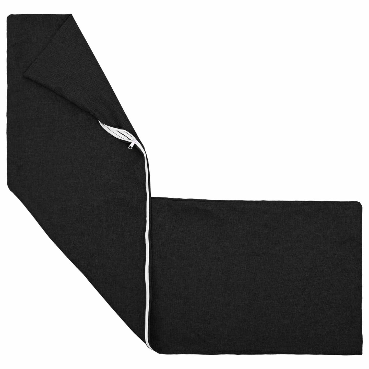 vidaXL Cushion with Pillow HEERLEN 2 pcs Black Fabric