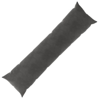 vidaXL Cushion with Pillow HEERLEN Dark Grey 40 x 145 cm Velvet