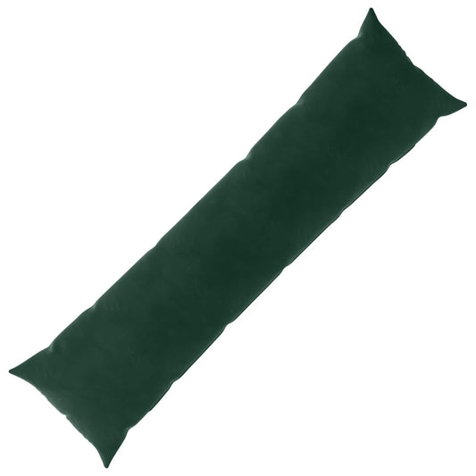vidaXL Cushion with Pillow HEERLEN Dark Green 40 x 145 cm Velvet