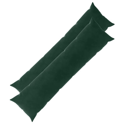 vidaXL Cushion with Pillow HEERLEN 2 pcs Dark Green Velvet