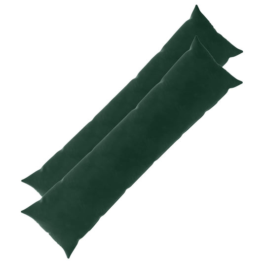 vidaXL Cushion with Pillow HEERLEN 2 pcs Dark Green Velvet