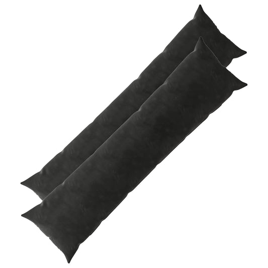 vidaXL Cushion with Pillow HEERLEN 2 pcs Black Velvet