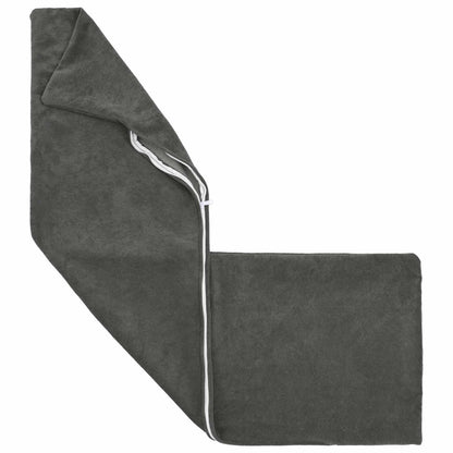 vidaXL Cushion with Pillow HEERLEN 2 pcs Anthracite Microfiber Fleece
