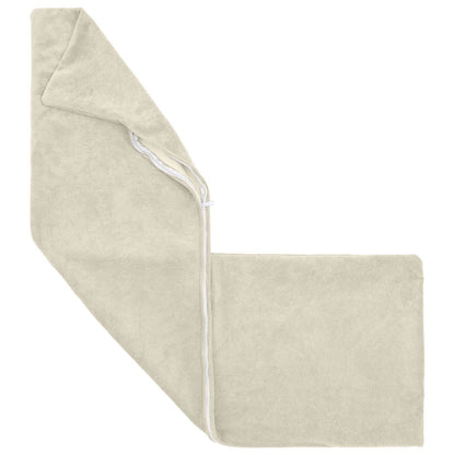 vidaXL Cushion with Pillow HEERLEN 2 pcs Cream Microfiber Fleece