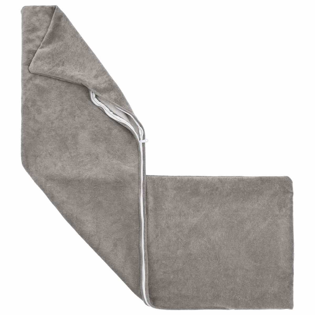 vidaXL Cushion with Pillow HEERLEN 2 pcs Light Grey Microfiber Fleece