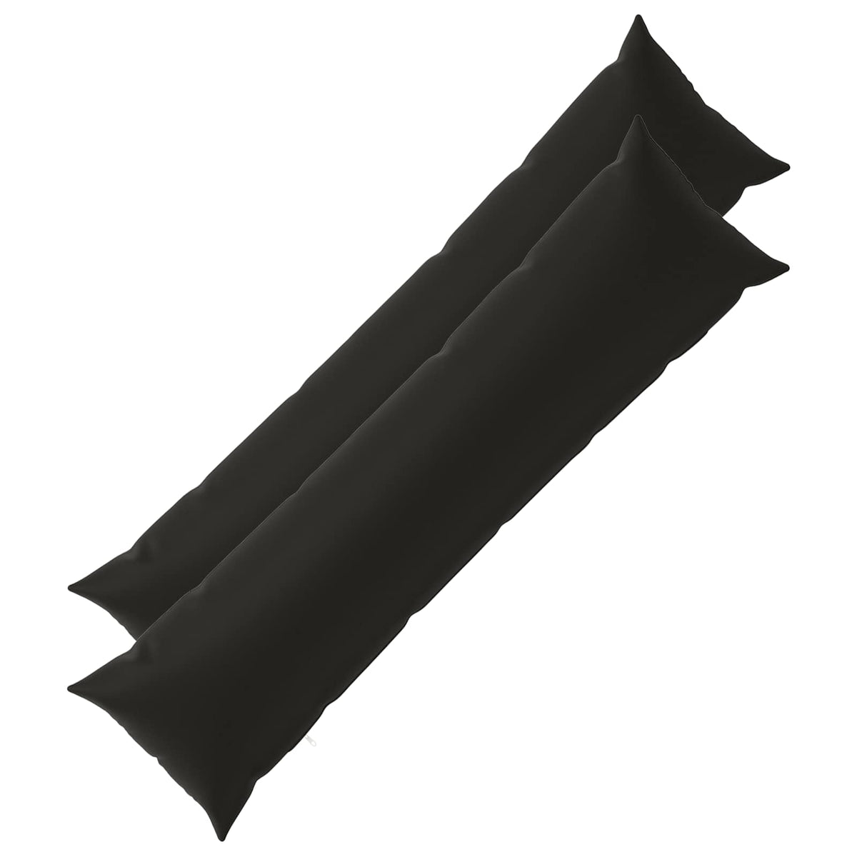 vidaXL Cushion with Pillow HEERLEN 2 pcs Black Polyester