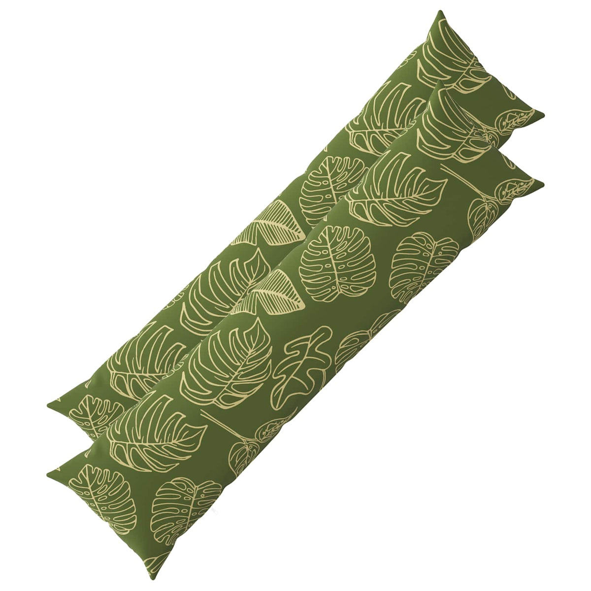 vidaXL Throw Pillow 2 pcs HEERLEN Leaf Design 40 x 145 cm Polyester