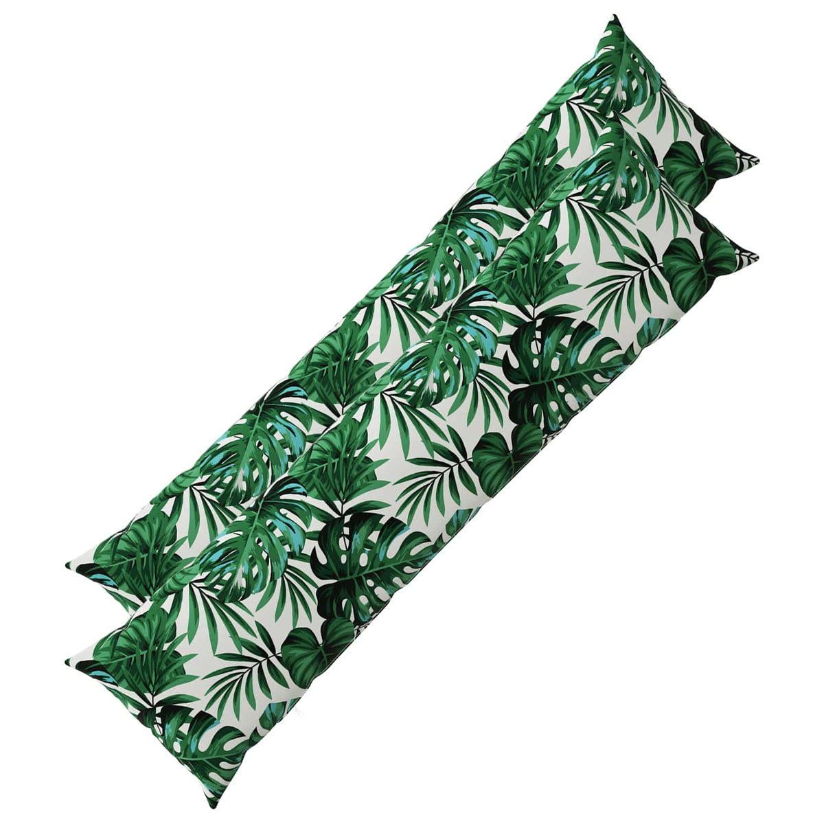 vidaXL Cushion with Pillow HEERLEN 2 pcs Leaf Pattern Polyester