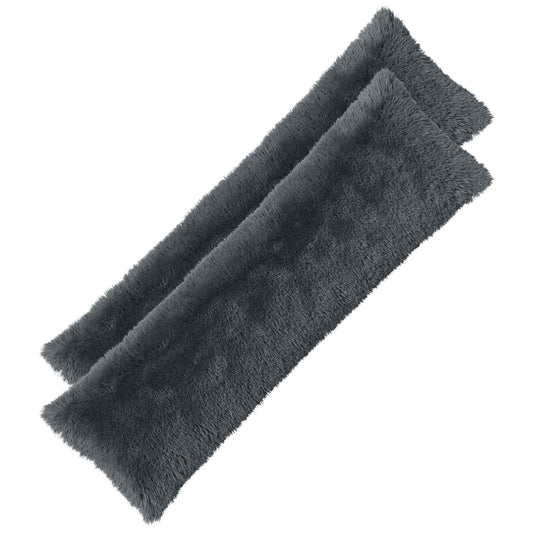 vidaXL Cushion with Pillow HEERLEN 2 pcs Anthracite PV Fleece