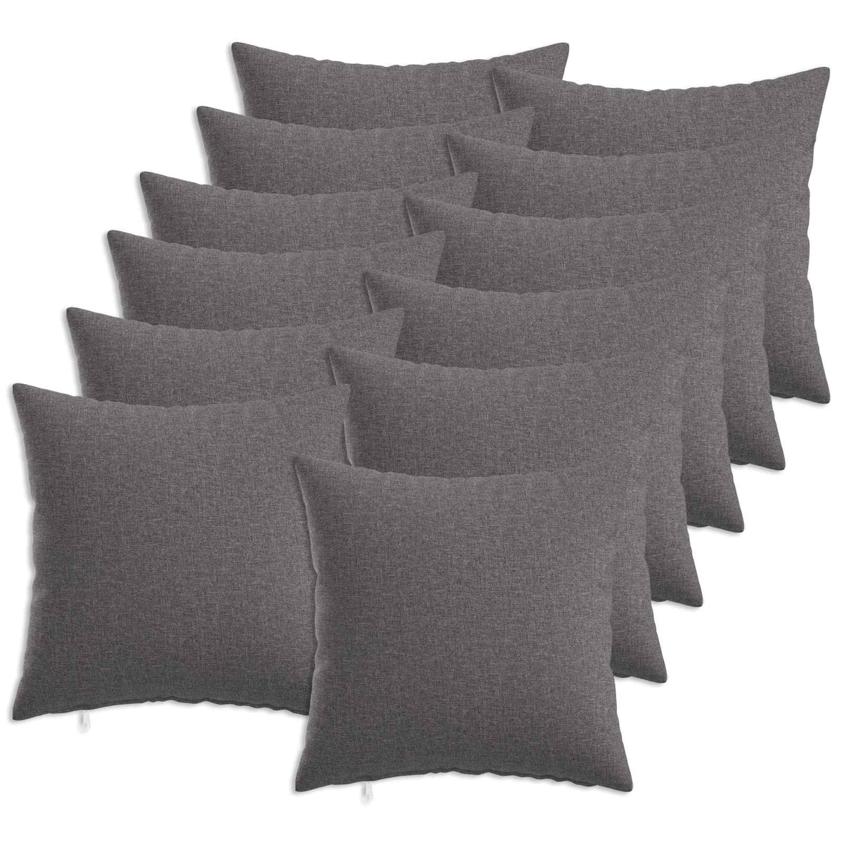 vidaXL Cushion with Pillow HEERLEN 12 pcs Light Grey Fabric