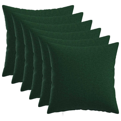 vidaXL Cushion with Pillow HEERLEN 6 pcs Dark Green Fabric
