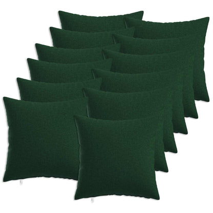 vidaXL Cushion with Pillow HEERLEN 12 pcs Dark Green Fabric