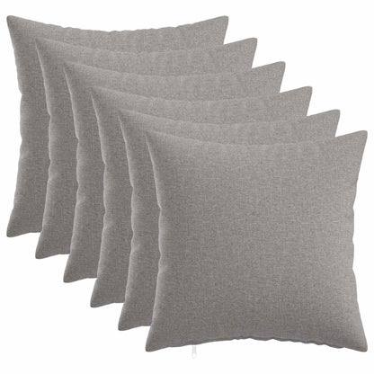 vidaXL Cushion with Pillow HEERLEN 6 pcs Cloud Grey Fabric