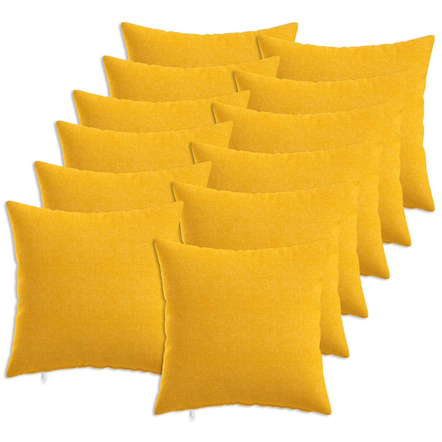 vidaXL Cushion with Pillow HEERLEN 12 pcs Light Yellow Fabric