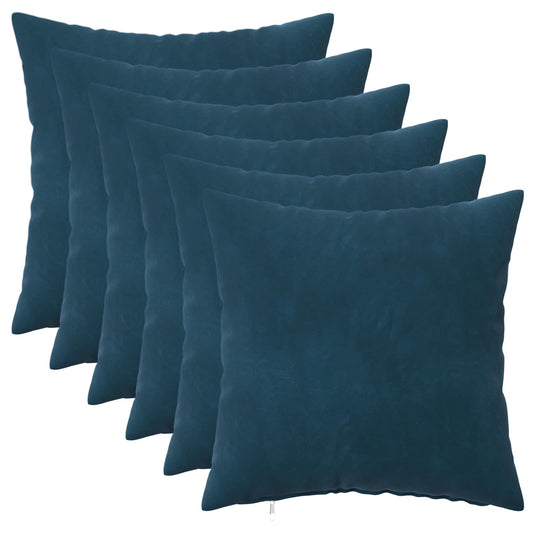 vidaXL Cushion with Pillow HEERLEN 6 pcs Blue Velvet