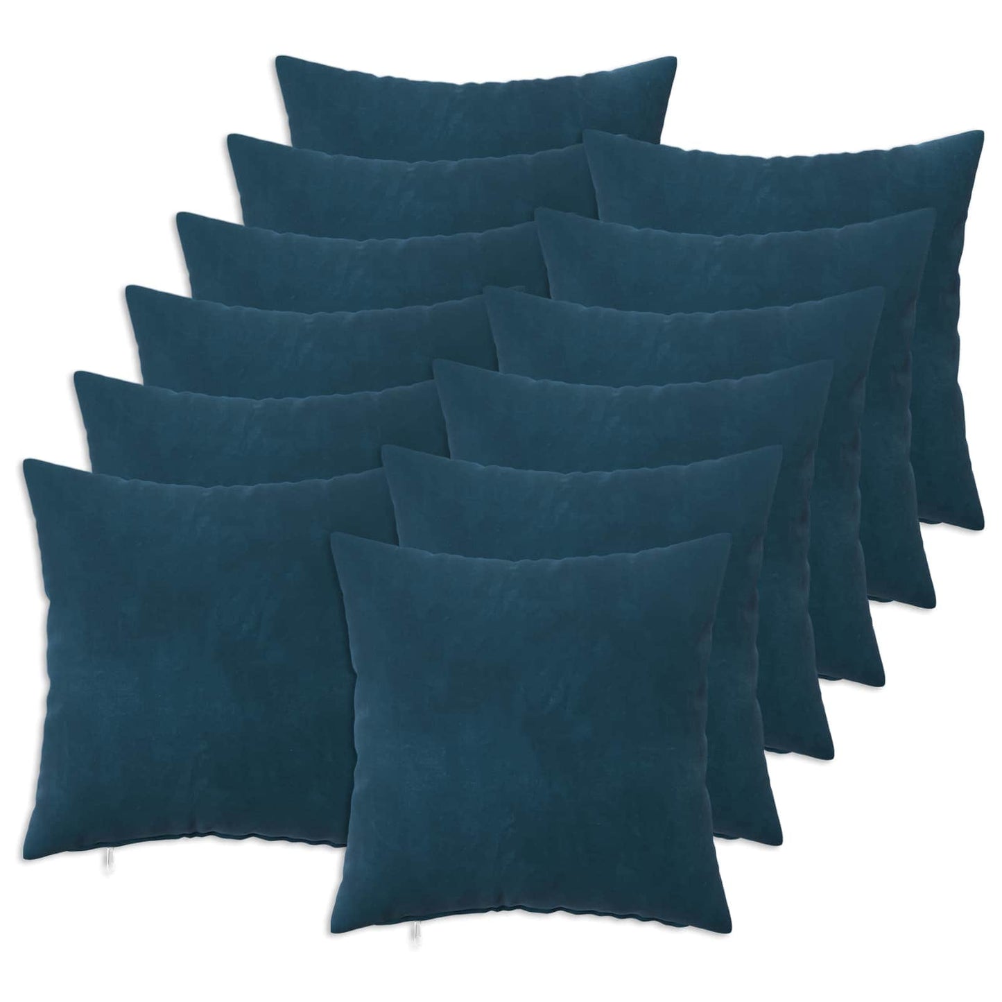 vidaXL Cushion with Pillow HEERLEN 12 pcs Blue Velvet