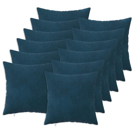 vidaXL Cushion with Pillow HEERLEN 12 pcs Blue Velvet