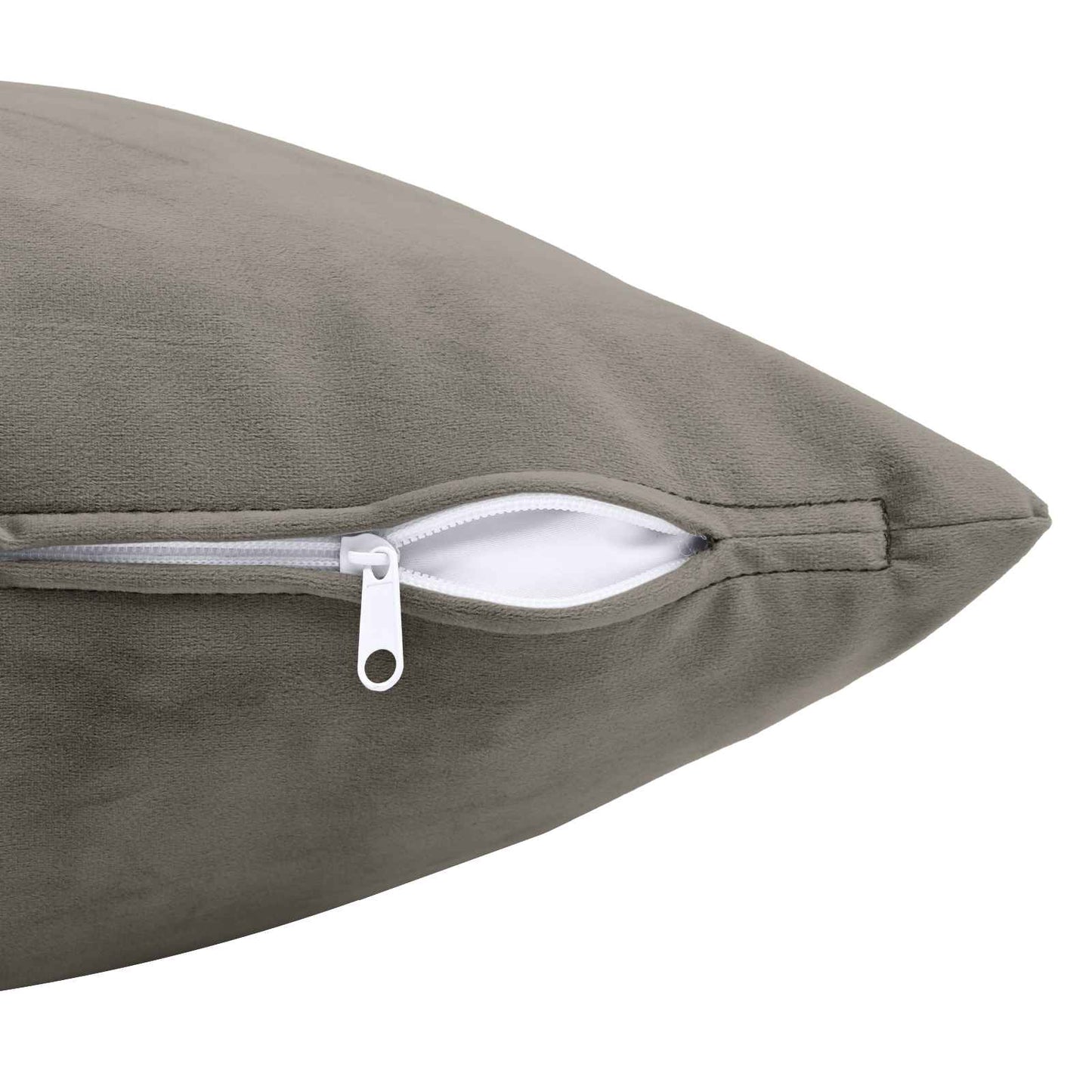 vidaXL Cushion with Pillow HEERLEN 6 pcs Light Grey Velvet