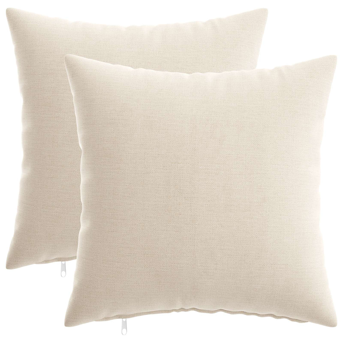 vidaXL Throw Pillow 2 pcs HEERLEN Cream 45 x 45 cm Chenille Fabric