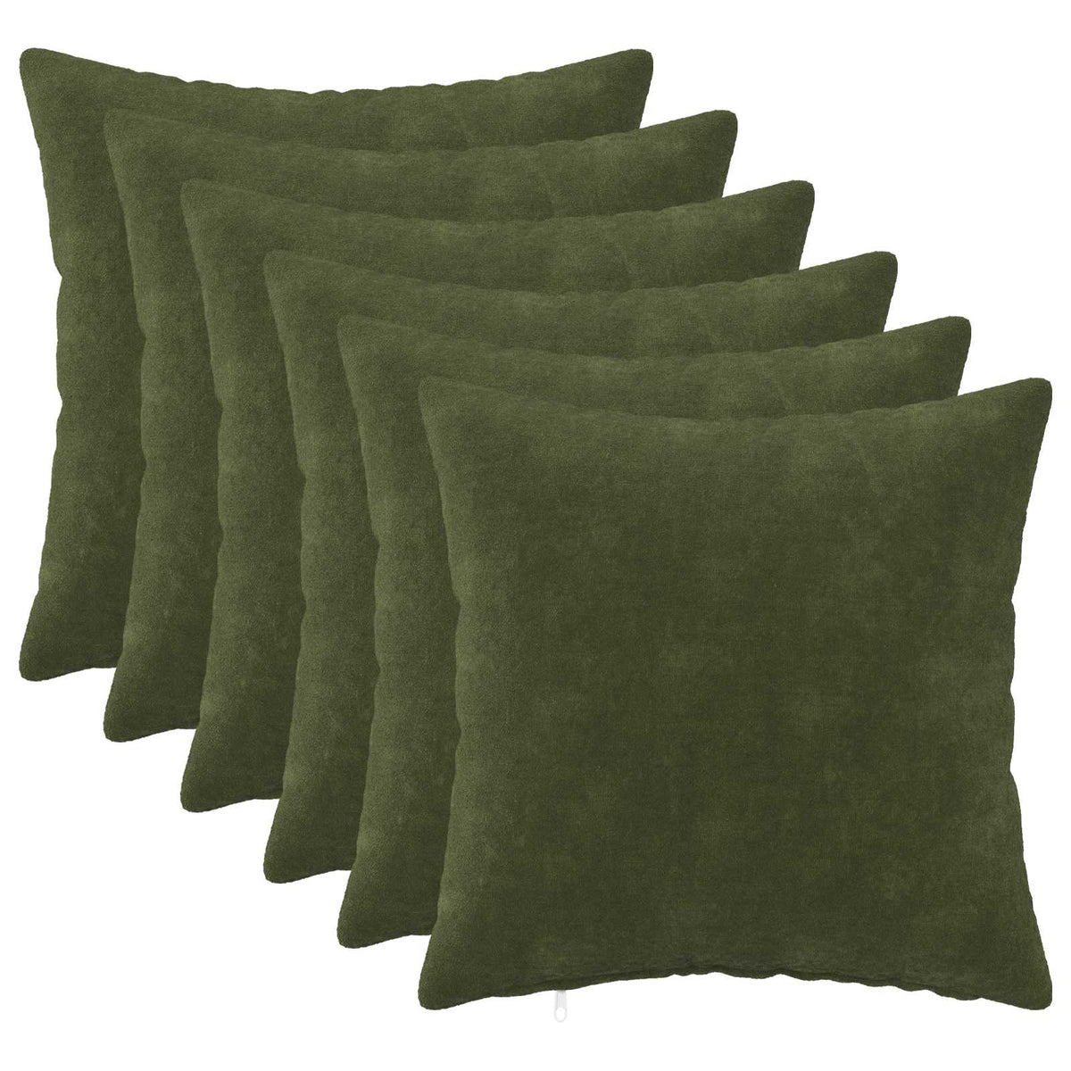 vidaXL Cushion with Pillow HEERLEN 6 pcs Green Microfiber Fleece