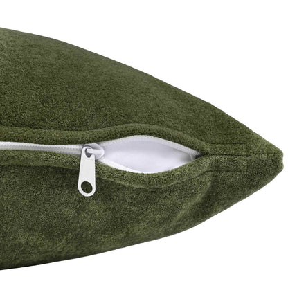 vidaXL Cushion with Pillow HEERLEN 12 pcs Green Microfiber Fleece