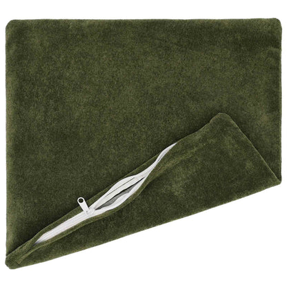 vidaXL Cushion with Pillow HEERLEN 12 pcs Green Microfiber Fleece