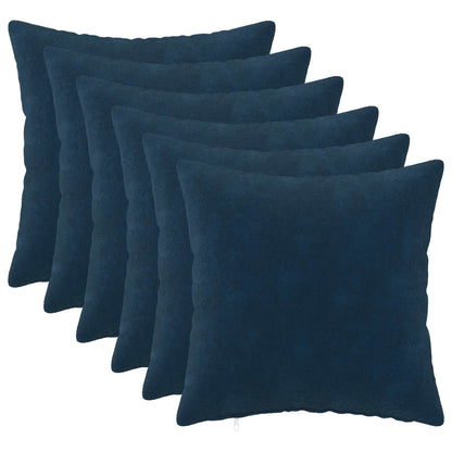 vidaXL Cushion with Pillow HEERLEN 6 pcs Blue Microfiber Fleece