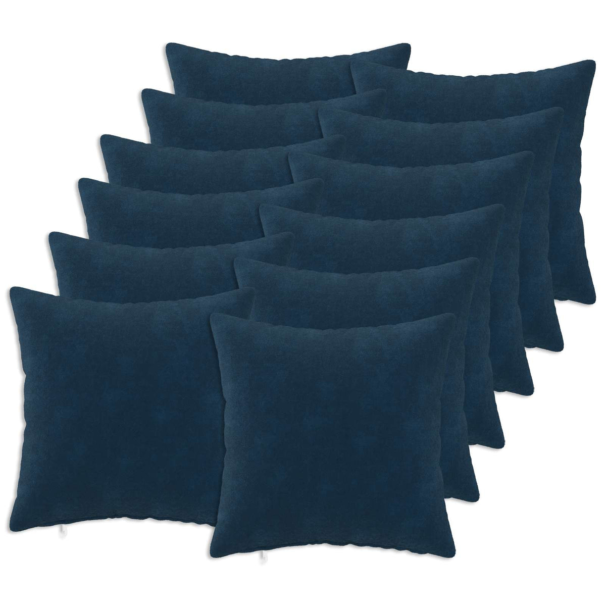 vidaXL Cushion with Pillow HEERLEN 12 pcs Blue Microfiber Fleece