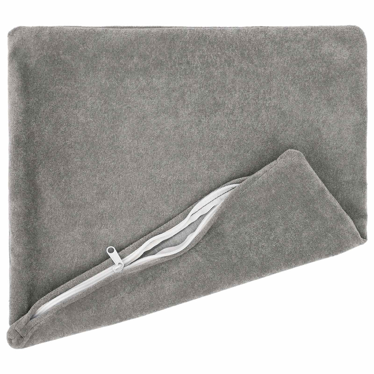 vidaXL Cushion with Pillow HEERLEN 12 pcs Light Grey Microfiber Fleece