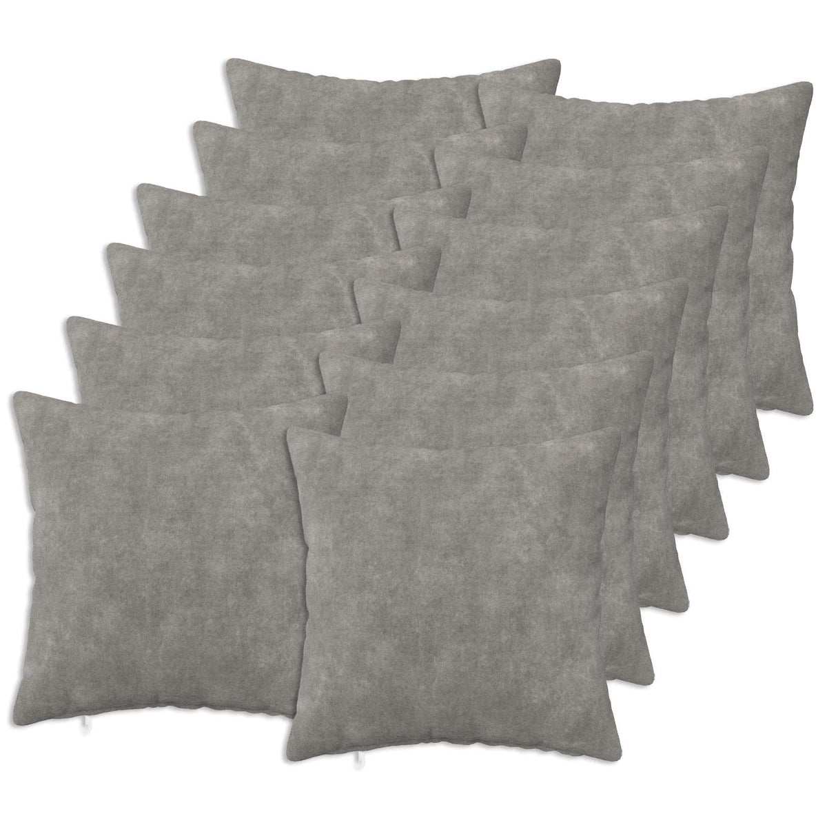 vidaXL Cushion with Pillow HEERLEN 12 pcs Light Grey Microfiber Fleece