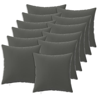 vidaXL Cushion with Pillow HEERLEN 12 pcs Anthracite Polyester