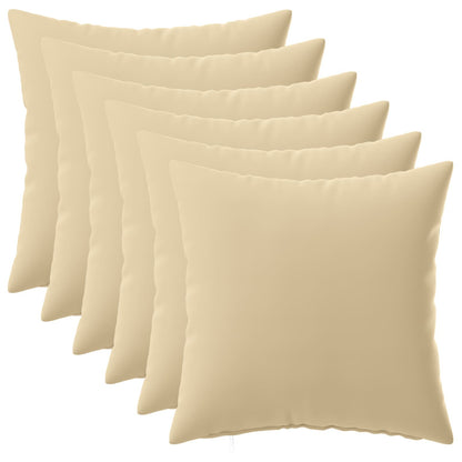 vidaXL Cushion with Pillow HEERLEN 6 pcs Beige Polyester