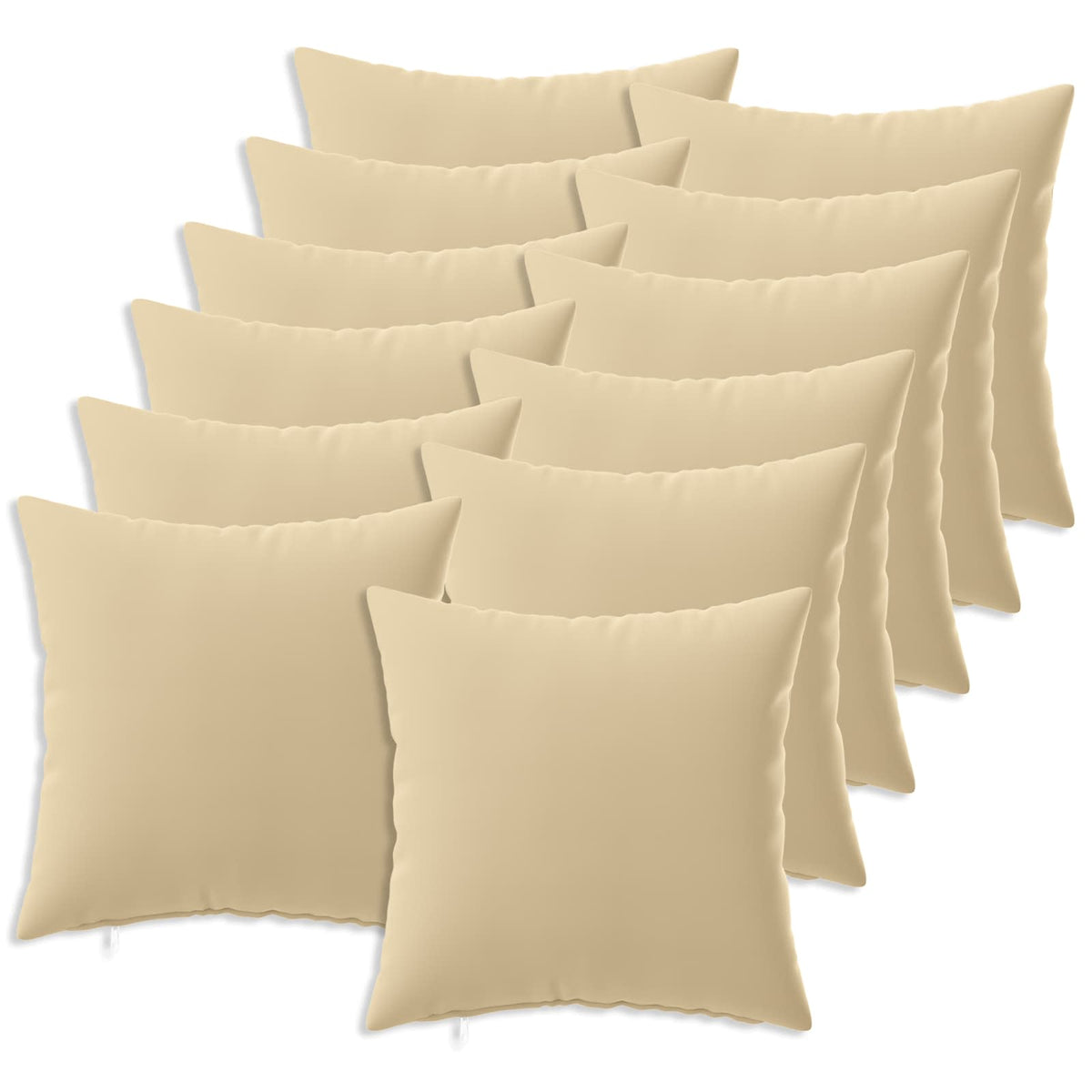 vidaXL Cushion with Pillow HEERLEN 12 pcs Beige Polyester