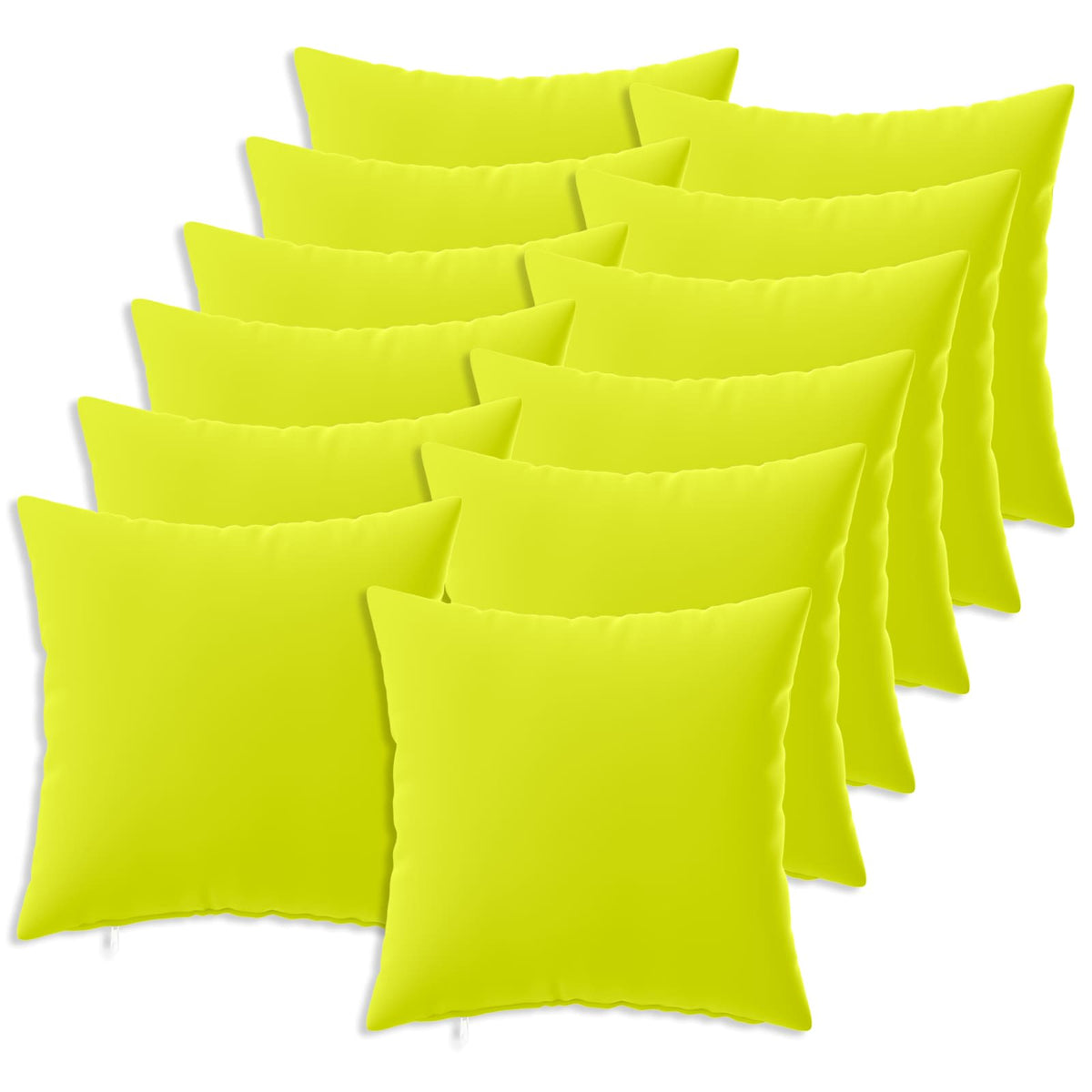 vidaXL Cushion with Pillow HEERLEN 12 pcs Bright Green Polyester
