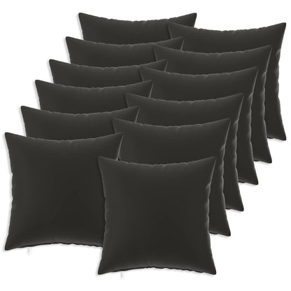 vidaXL Cushion with Pillow HEERLEN 12 pcs Black Polyester