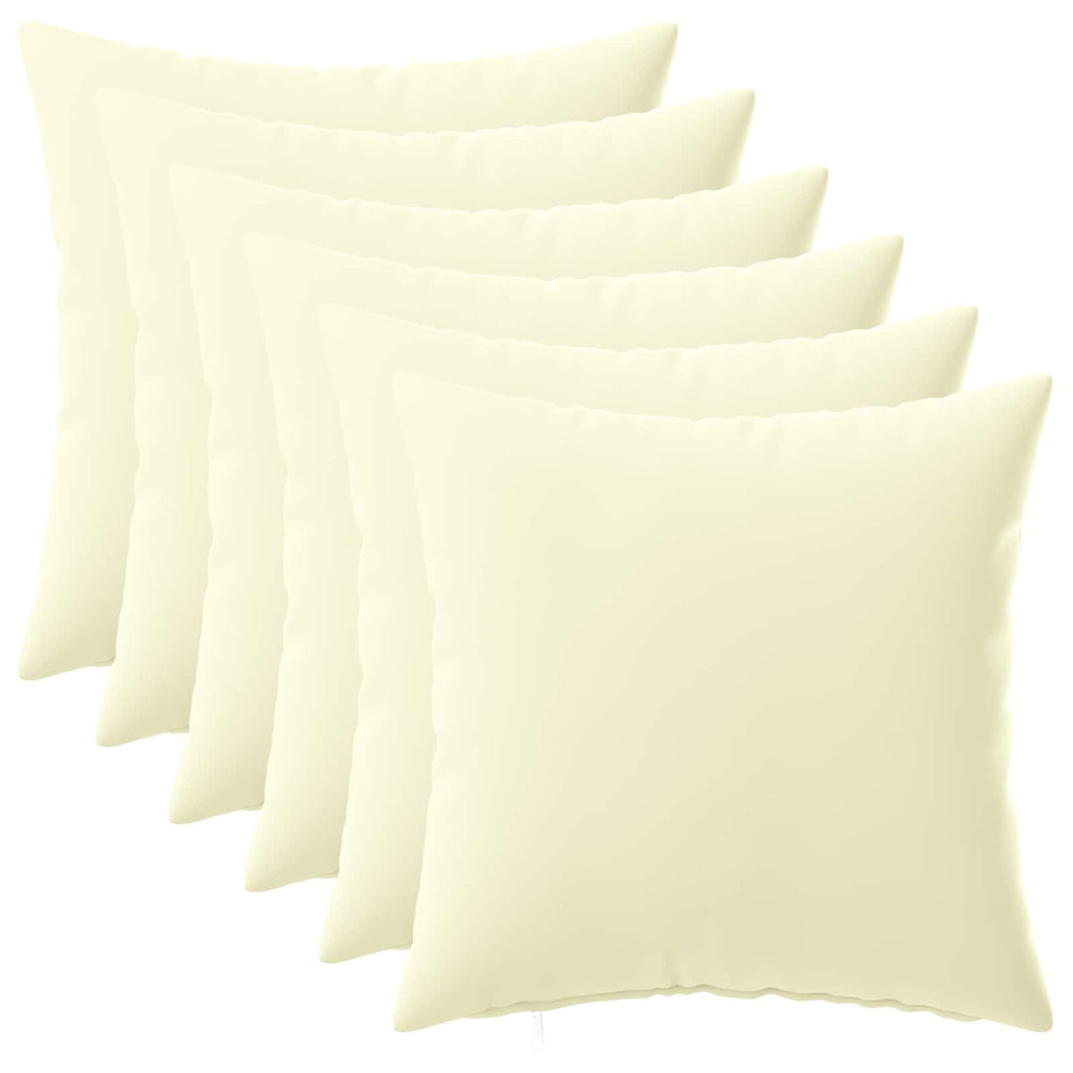 vidaXL Cushion with Pillow HEERLEN 6 pcs Cream Polyester