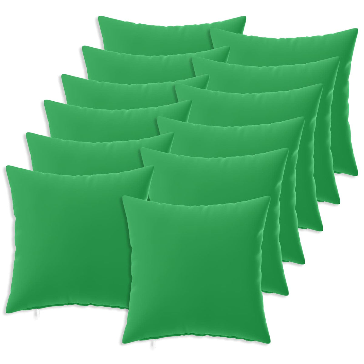 vidaXL Cushion with Pillow HEERLEN 12 pcs Green Polyester